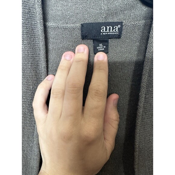 A.n.a.  New Approach Womens Grey Waterfall Cardigan Sweater XL - Picture 7 of 9